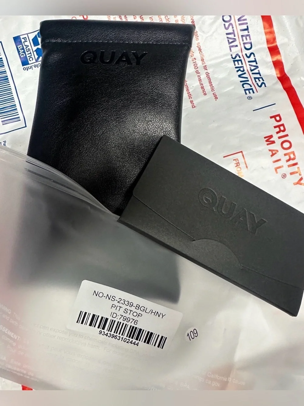 Quay Australia Gold Frame Sunglasses with Amber Lenses